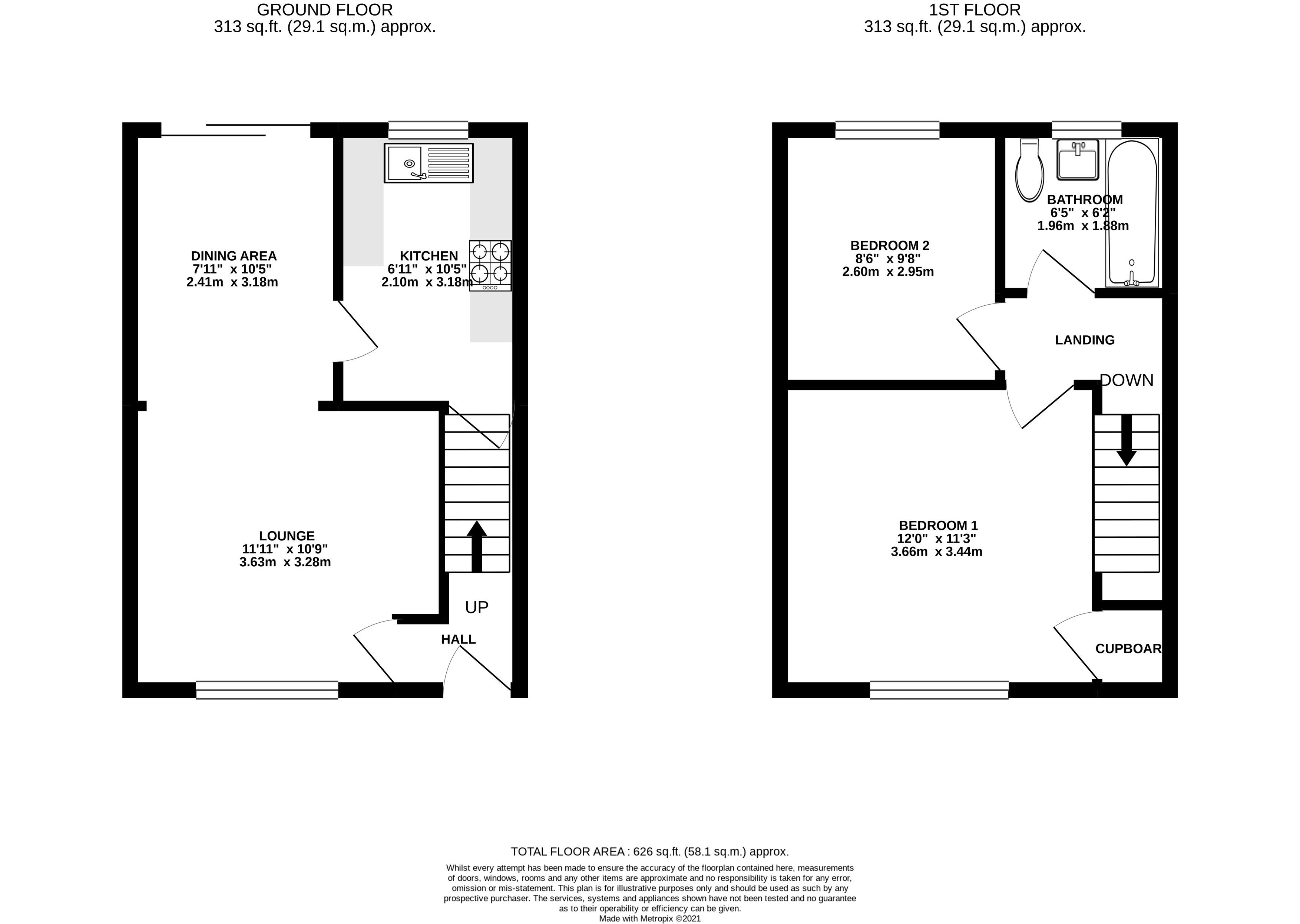 2 Bedroom house for sale in Sandford Road, Sittingbourne, Kent, ME10